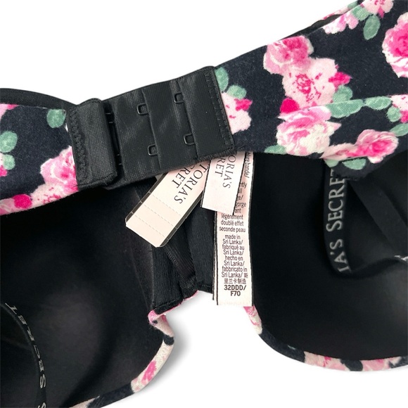 Victoria's Secret Black Bra with Pink Floral Design - Picture 3 of 5